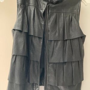 DVF Leather Vest Small